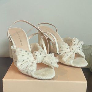 Loeffler Randall Camellia Pearl Rhinestone Bow Heel